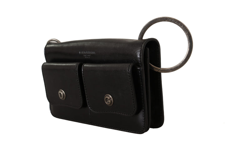 Dolce & Gabbana Elegant Mini Leather Wallet in Timeless Black