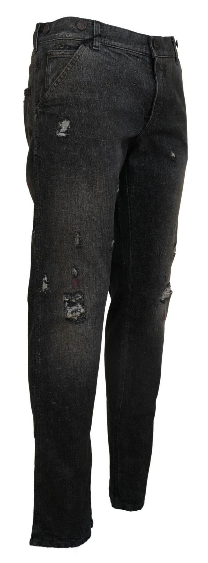 Dolce & Gabbana Exquisite Gray Denim Pants for the Modern Gentleman