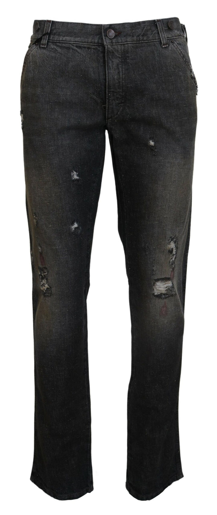 Dolce & Gabbana Exquisite Gray Denim Pants for the Modern Gentleman