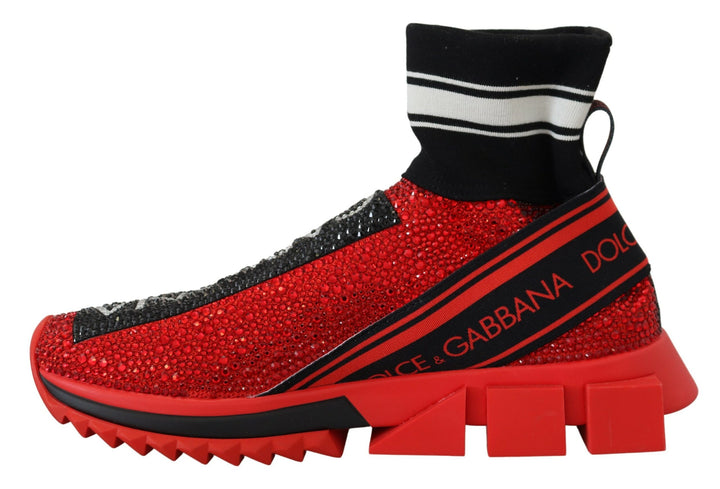 Dolce & Gabbana Exquisite Red Sorrento Slip-On Sneakers