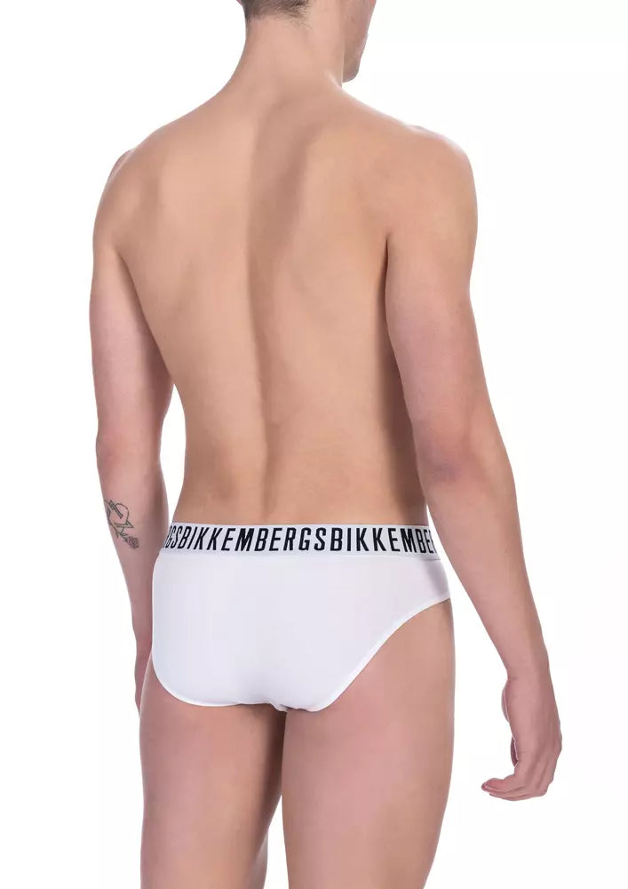 Bikkembergs White Cotton Men's Brief