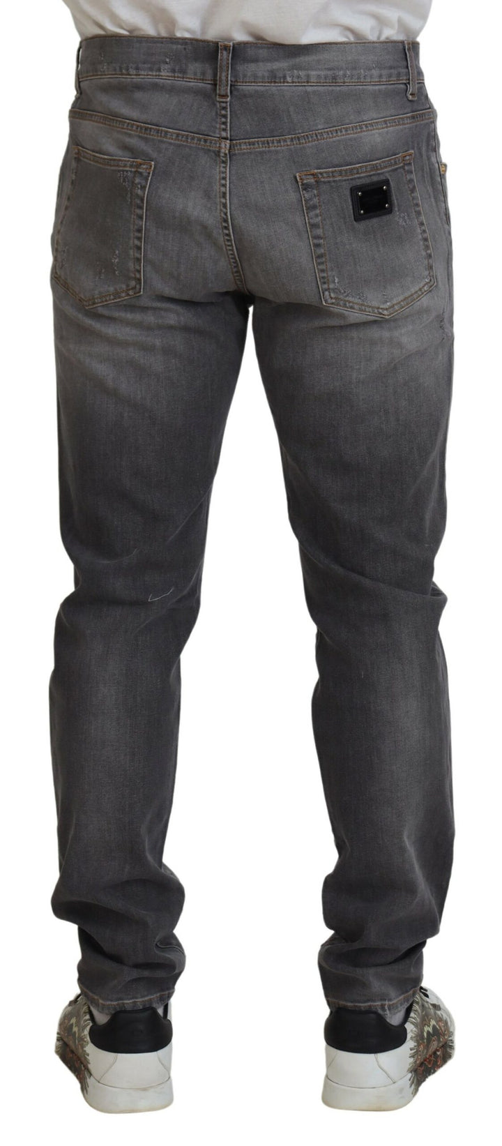 Dolce & Gabbana Elegant Gray Skinny Denim Jeans