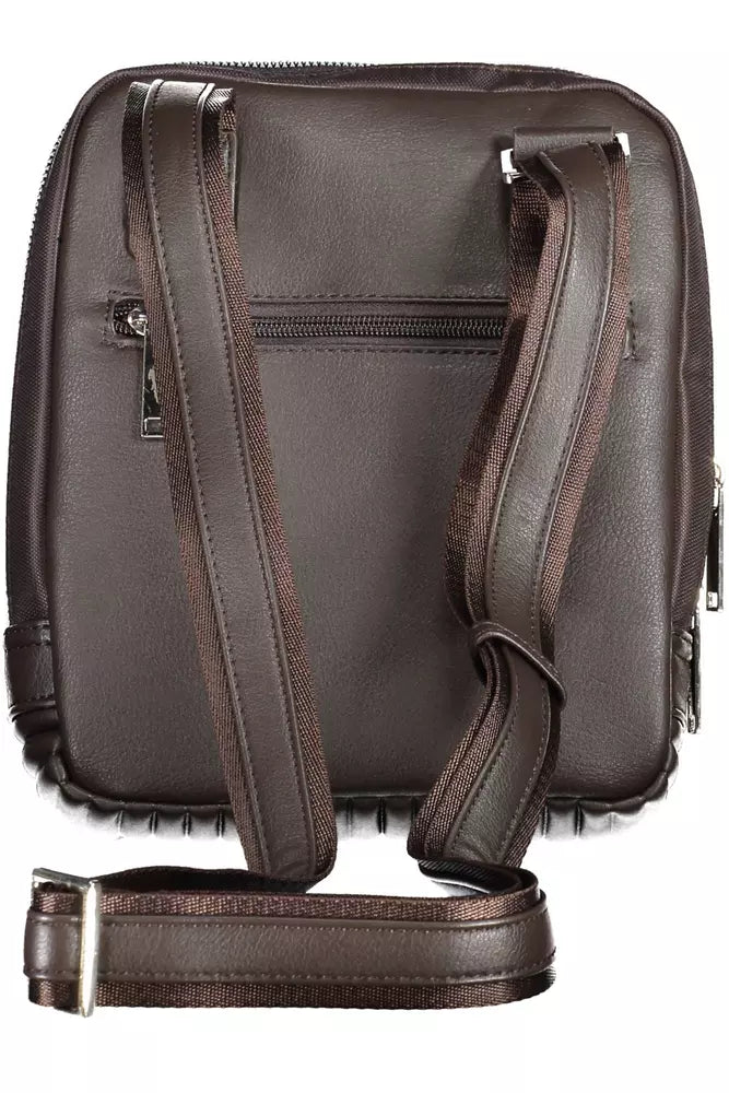 Aeronautica Militare Brown Polyester Men Shoulder Bag