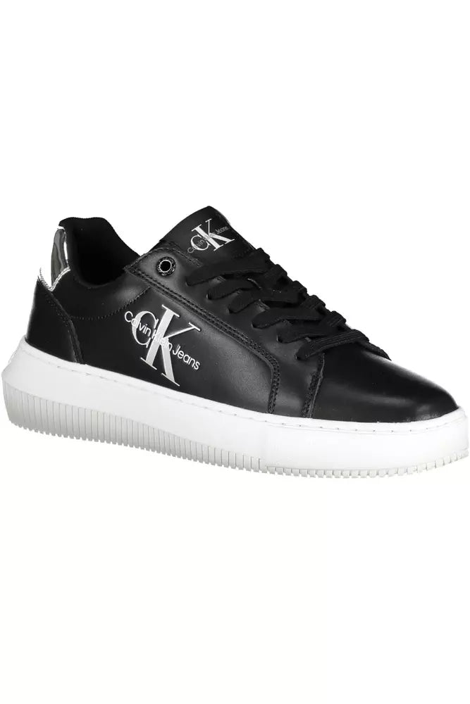 Calvin Klein Black Leather Women Sneaker