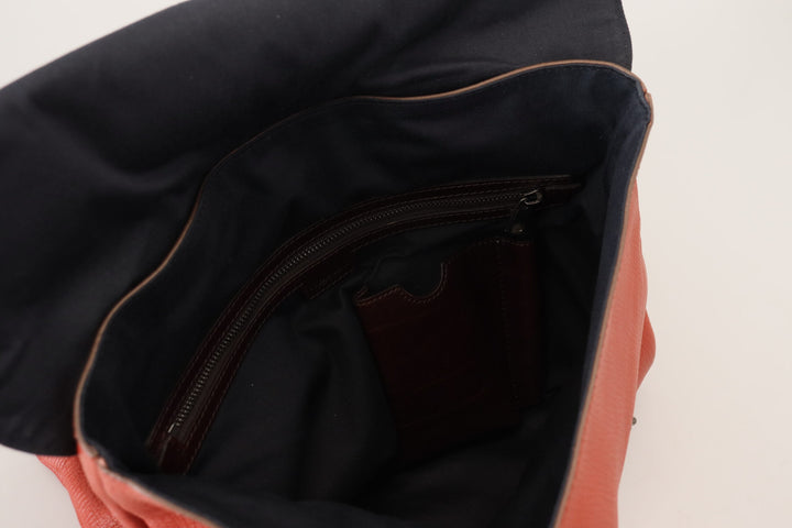 Dolce & Gabbana Elegant Calfskin Leather Backpack in Orange