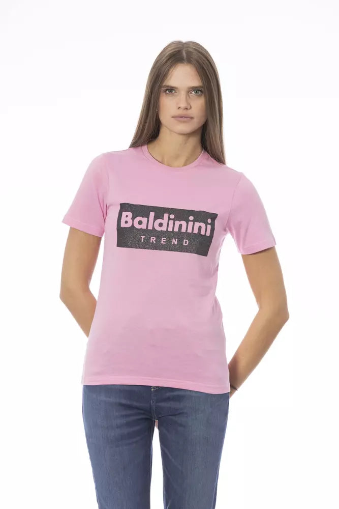 Baldinini Trend Pink Cotton Women T-Shirt