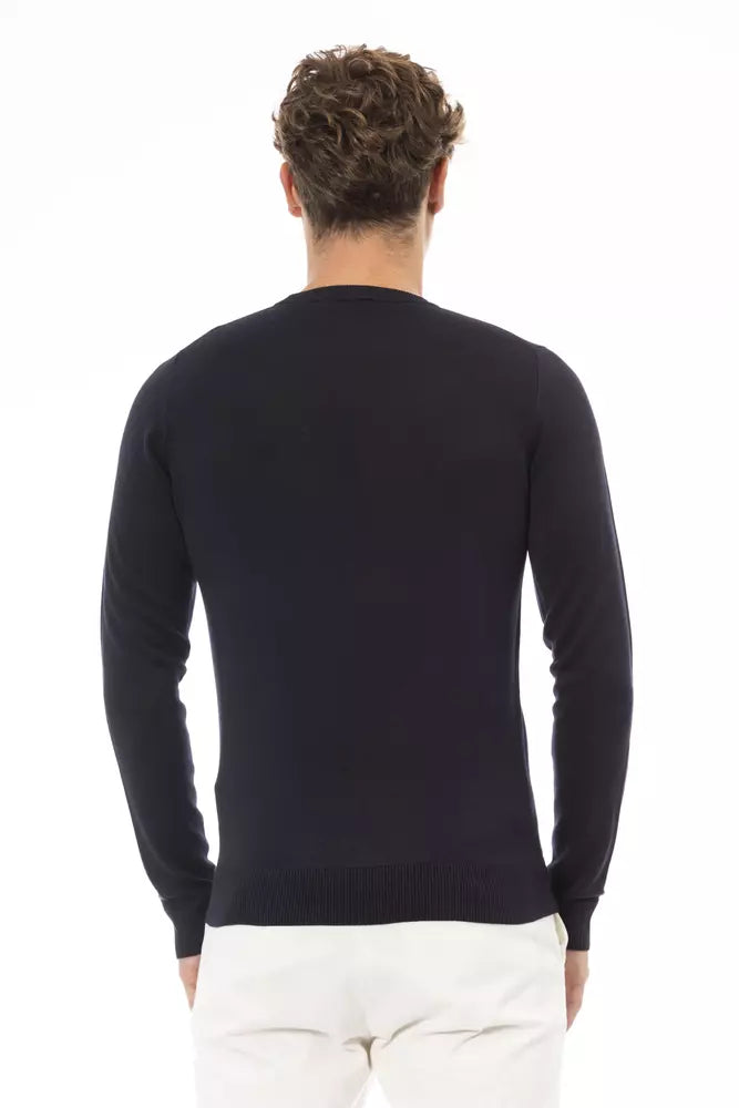 Baldinini Trend Blue Modal Men Sweater