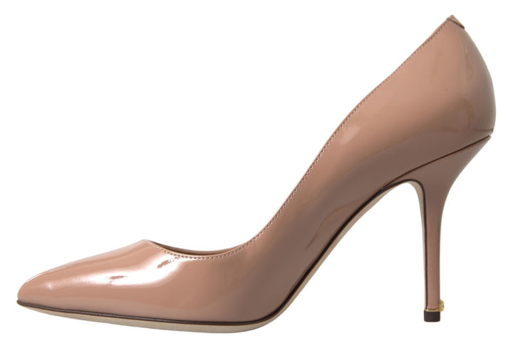 Dolce & Gabbana Elegant Beige Patent Leather Pumps