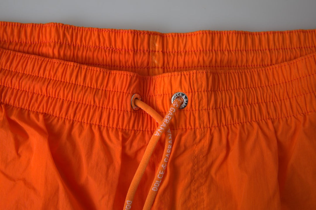 Dolce & Gabbana Gradient Effect Swim Shorts in Vibrant Orange