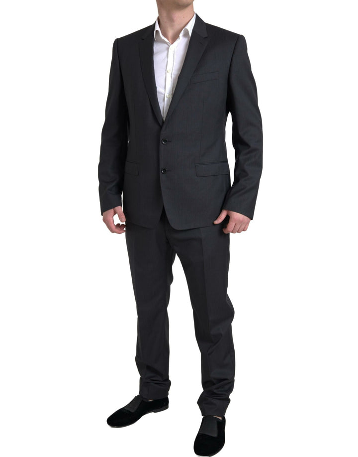 Dolce & Gabbana Elegant Black Two-Piece Slim Fit Suit