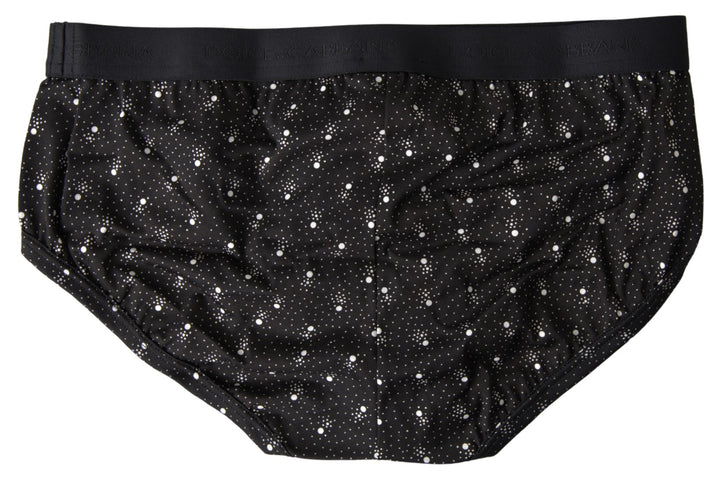 Dolce & Gabbana Elegant Black Dotted Brief with Comfort Fit