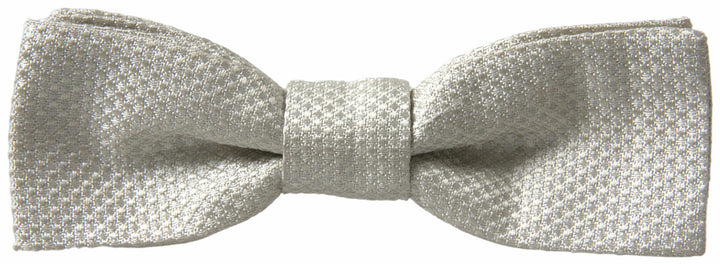 Dolce & Gabbana Elegant Ivory Silk Bow Tie