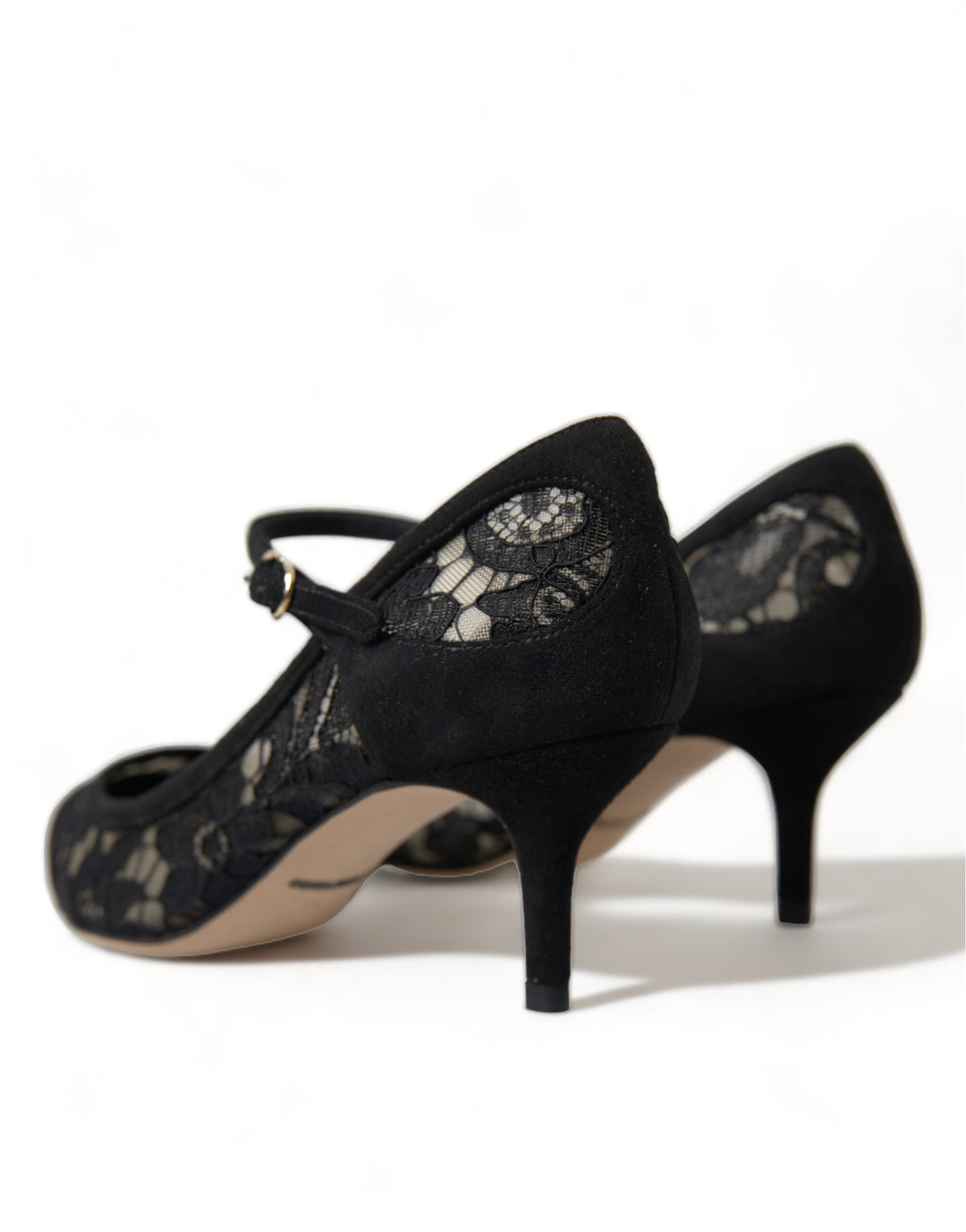 Dolce & Gabbana Elegant Black Taormina Lace Heels