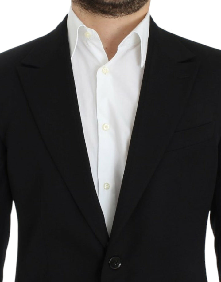 Dolce & Gabbana Elegant Slim Fit Black Wool Blazer