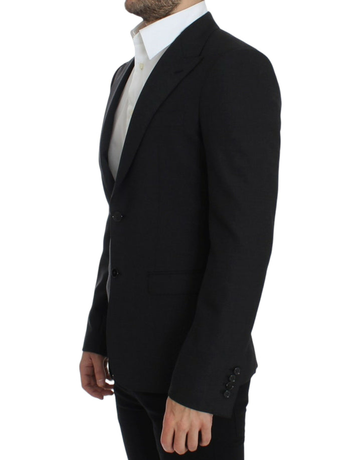 Dolce & Gabbana Sleek Gray Wool Slim Fit Blazer