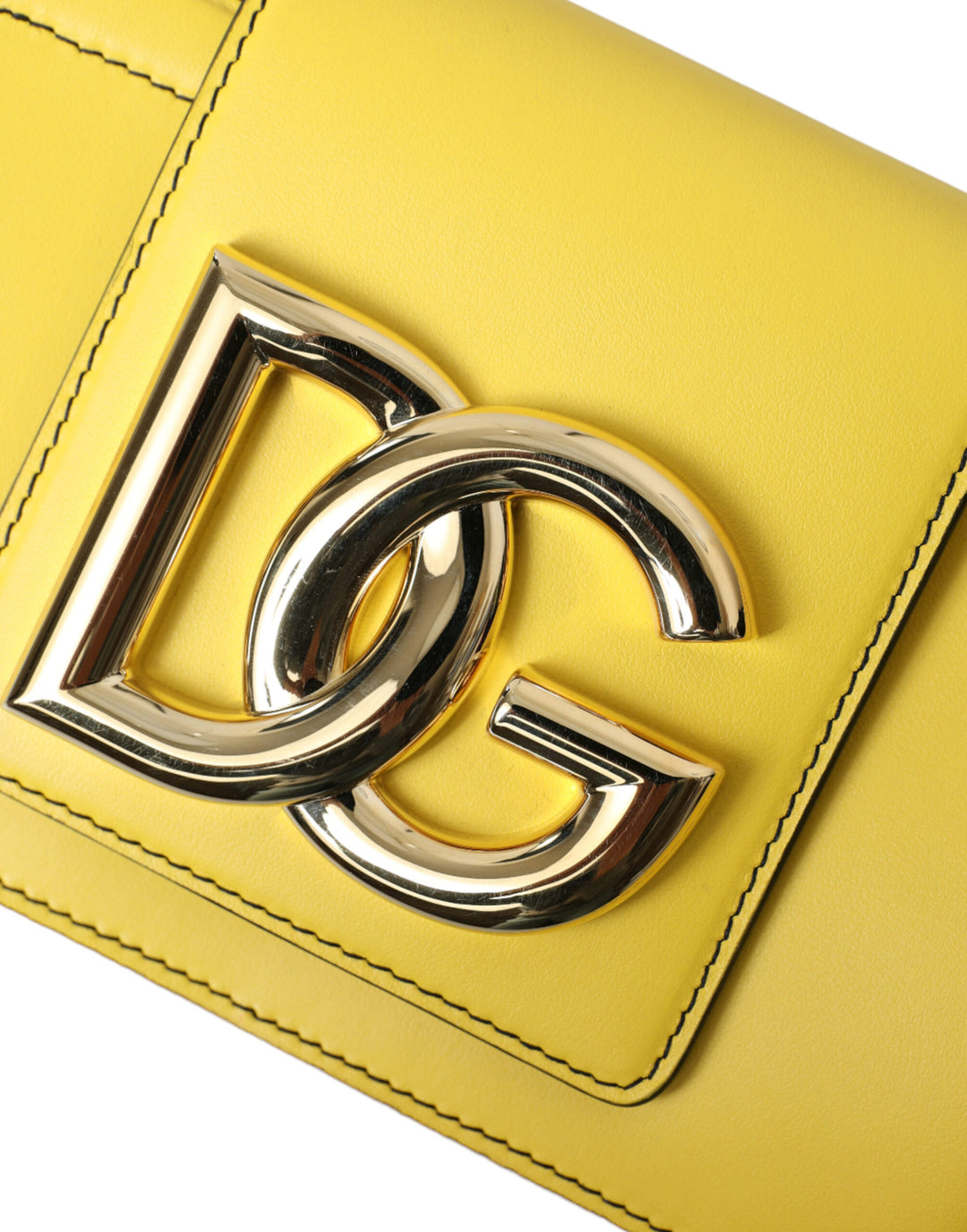 Dolce & Gabbana Exquisite Yellow Leather Eyewear Case