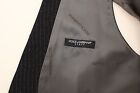 Dolce & Gabbana Elegant Gray Striped Wool Dress Vest