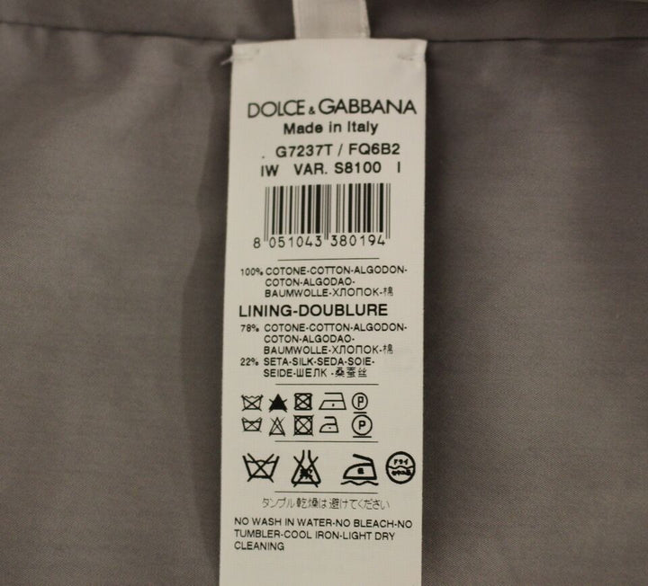 Dolce & Gabbana Elegant Gray Slim Fit Dress Vest