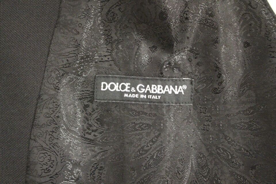 Dolce & Gabbana Elegant Black Wool Dress Vest