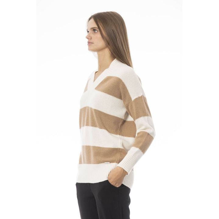 Baldinini Trend Beige Cashmere Women Sweater