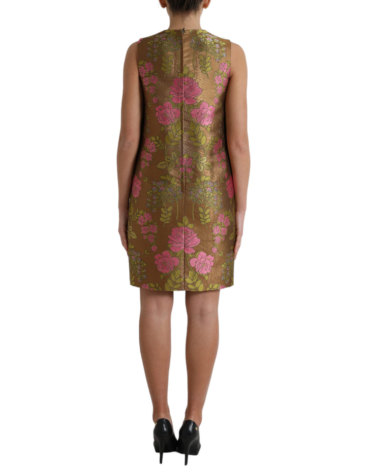 Dolce & Gabbana Elegant Floral Shift Sleeveless Mini Dress