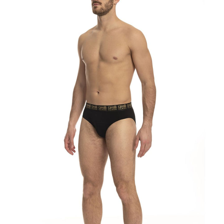 Cavalli Class Black Cotton Men Brief