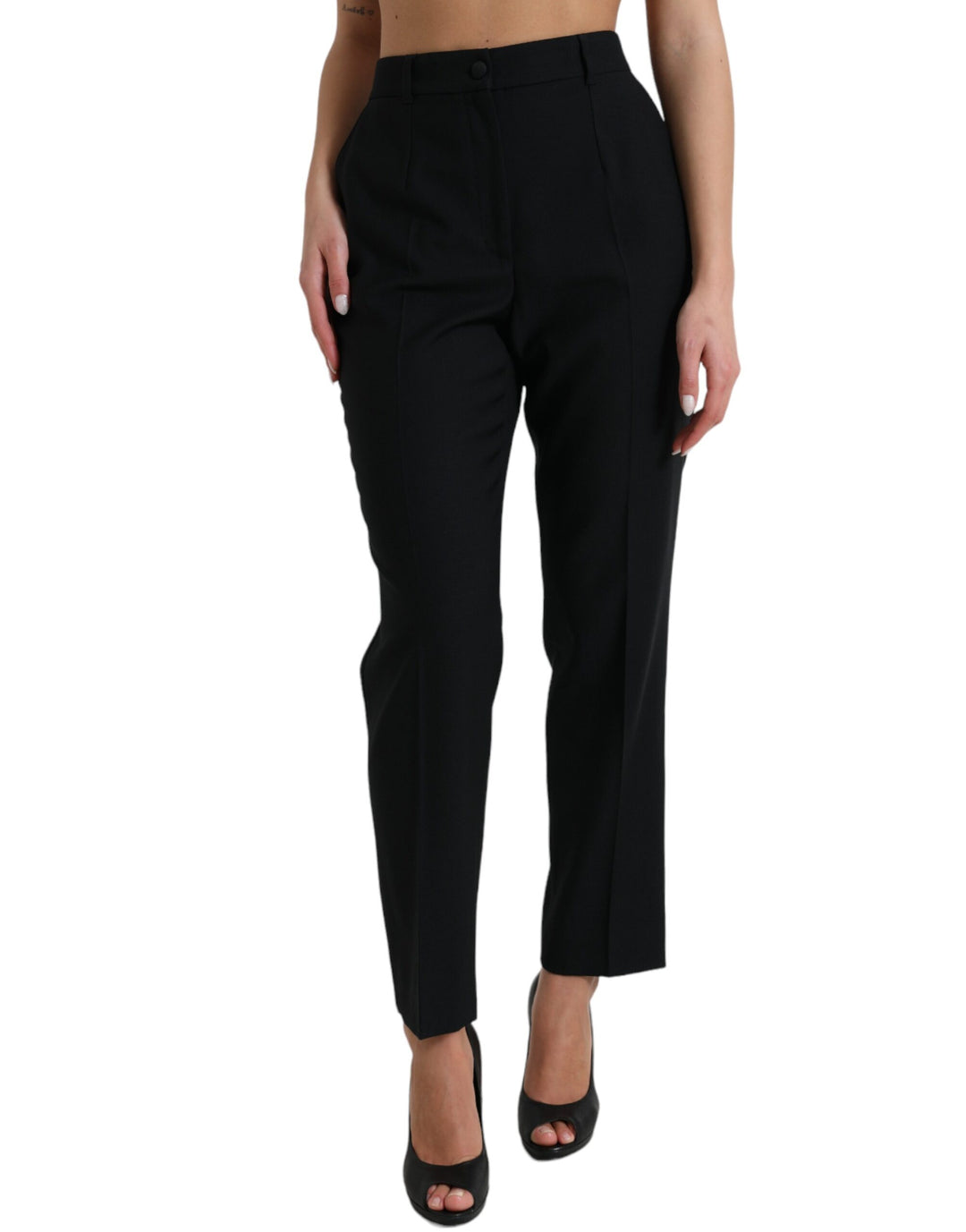 Dolce & Gabbana Elegant High Waist Wool Pants