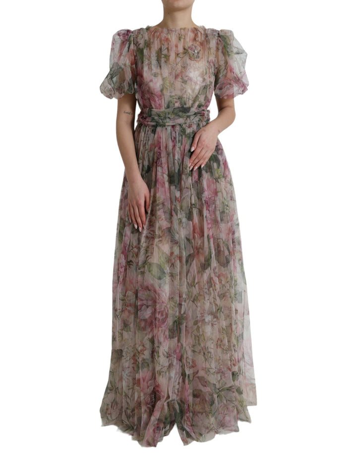 Dolce & Gabbana Elegant Floral Print Long Dress