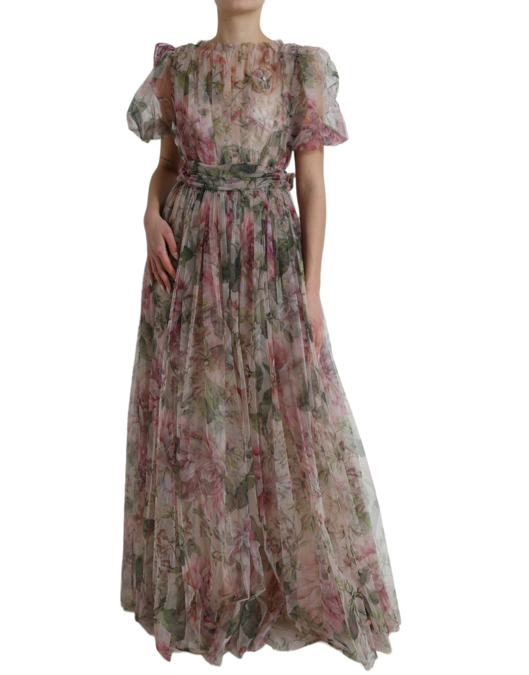 Dolce & Gabbana Elegant Floral Print Long Dress