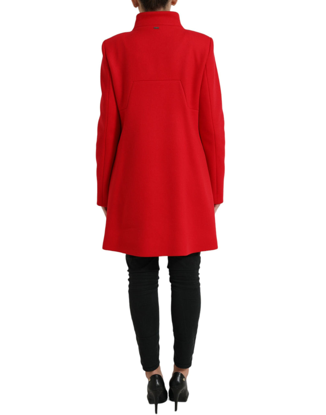 Liu Jo Elegant Red Double Breasted Long Coat