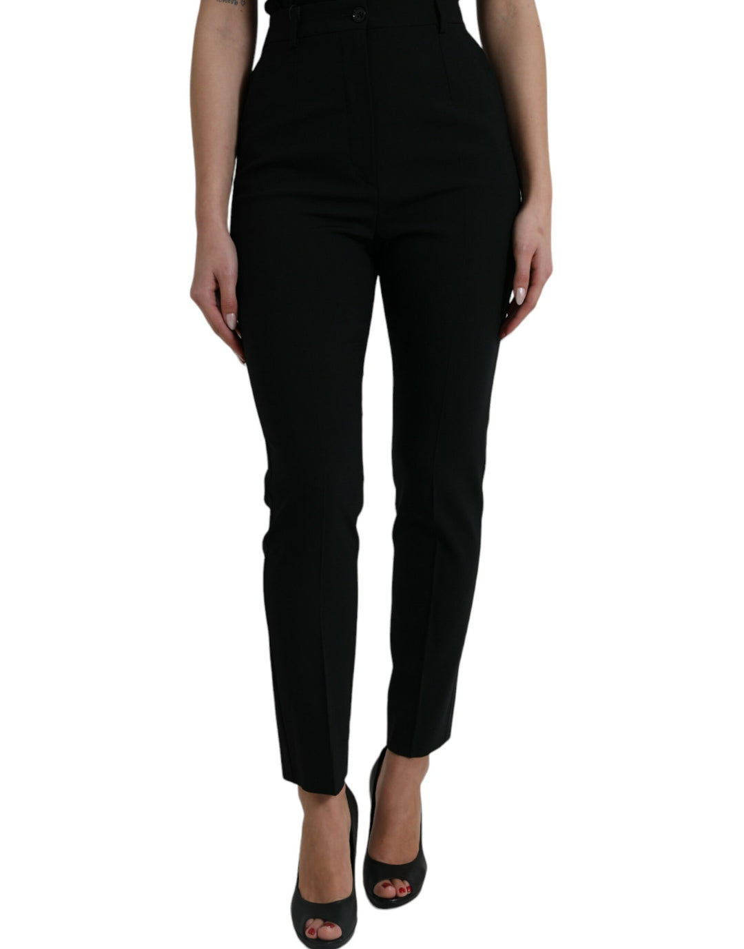 Dolce & Gabbana Elegant High Waist Tapered Wool Pants