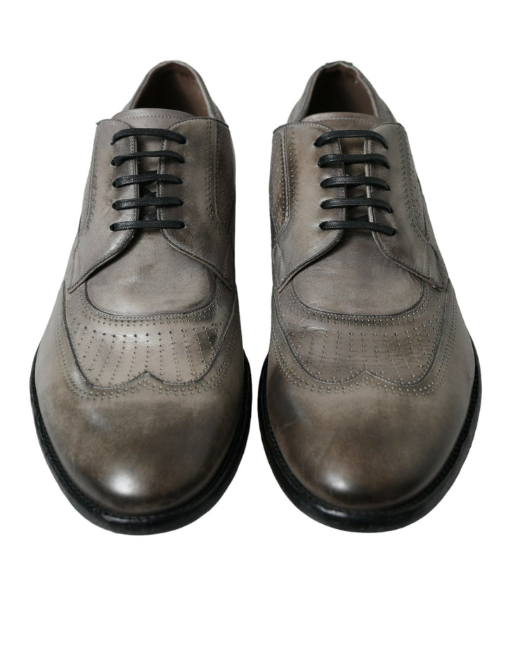 Dolce & Gabbana Elegant Calfskin Derby Lace-Ups