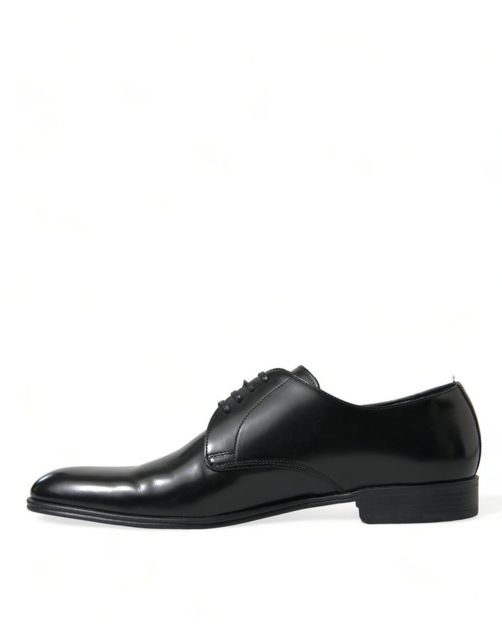 Dolce & Gabbana Elegant Black Leather Derby Formal Shoes