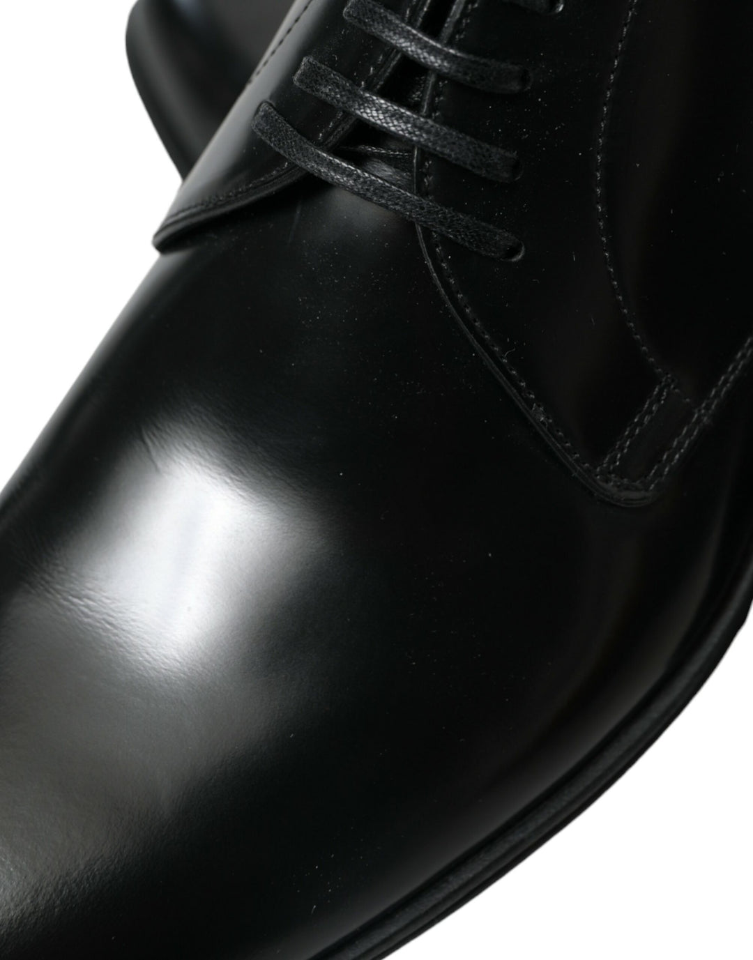 Dolce & Gabbana Elegant Black Leather Derby Formal Shoes