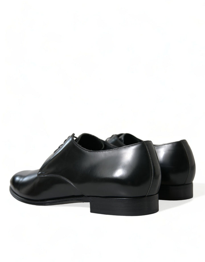 Dolce & Gabbana Elegant Black Calfskin Men's Derby Shoes