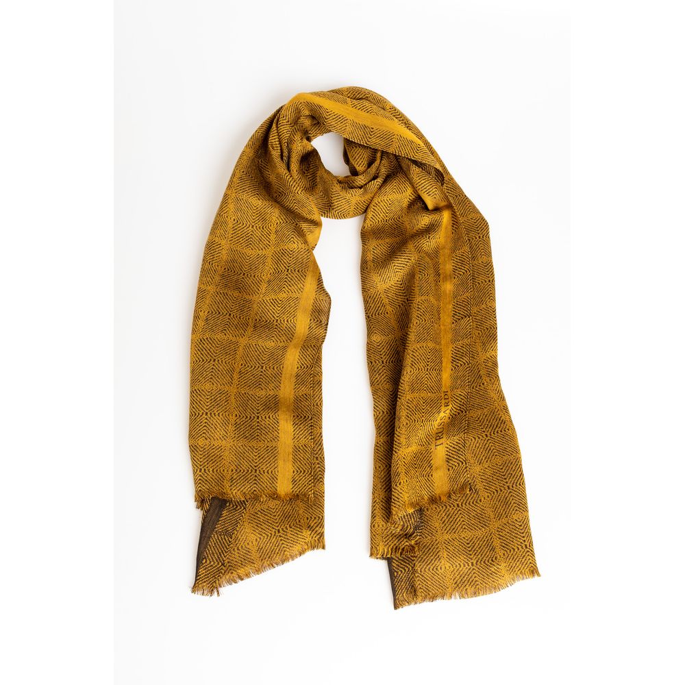 Trussardi Yellow Viscose Men Scarf