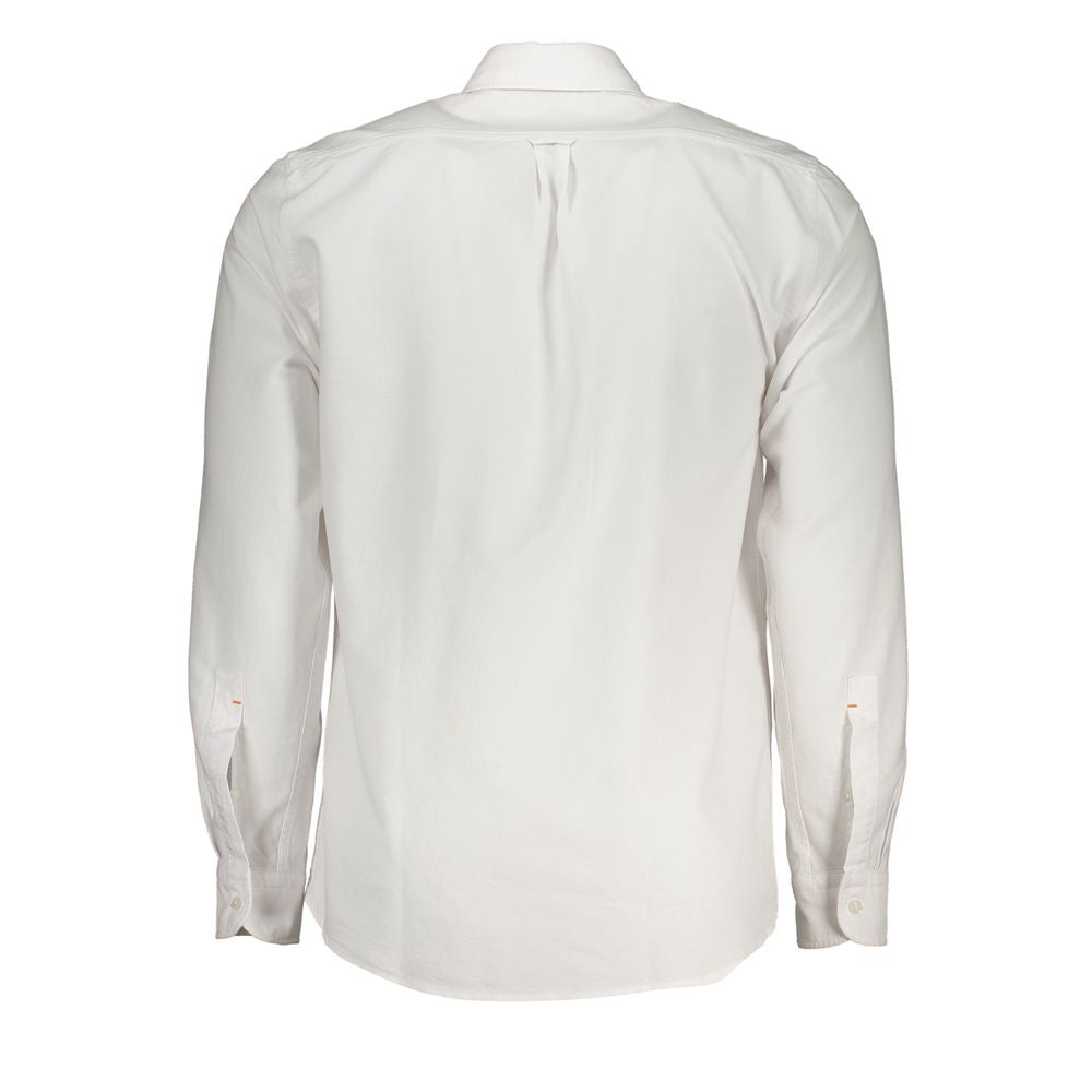 Hugo Boss White Cotton Men Shirt