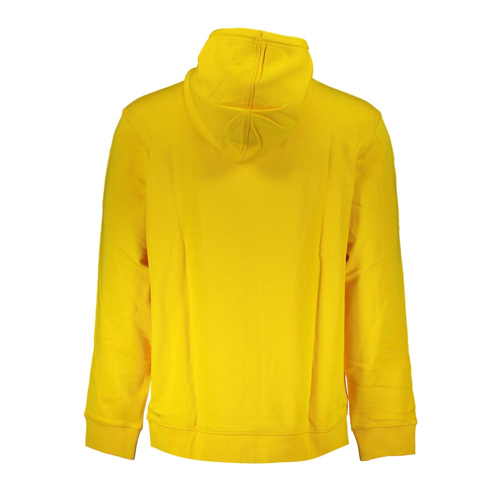 Hugo Boss Yellow Cotton Men's Hooded Sweater