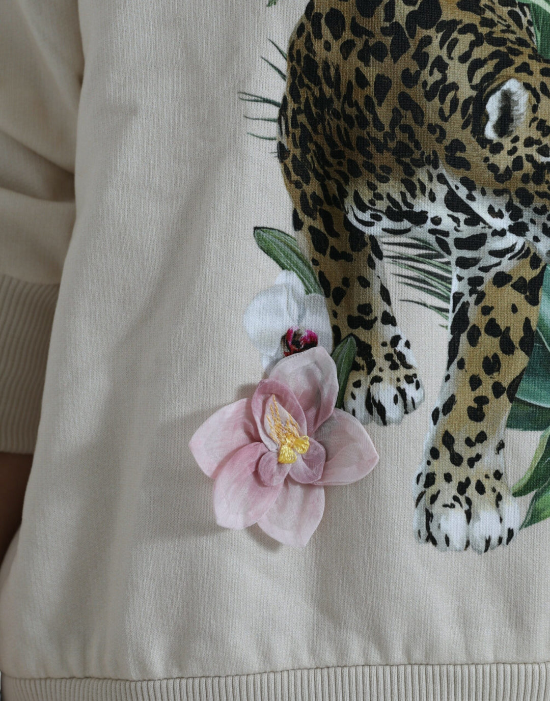 Dolce & Gabbana Elegant Jungle Print Crewneck Sweater