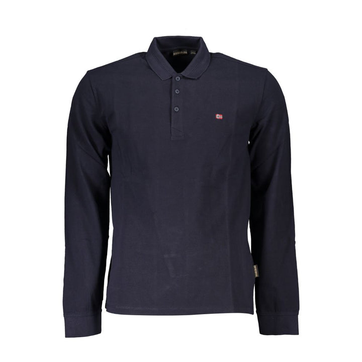 Napapijri Blue Cotton Men Polo Shirt