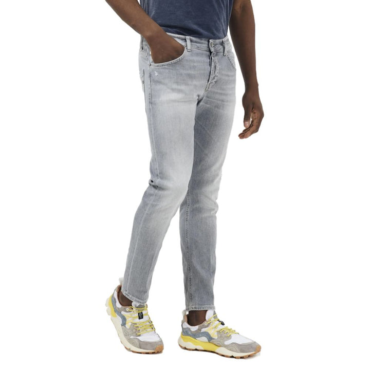 Dondup Elegant Grey Stretch Icon Jeans