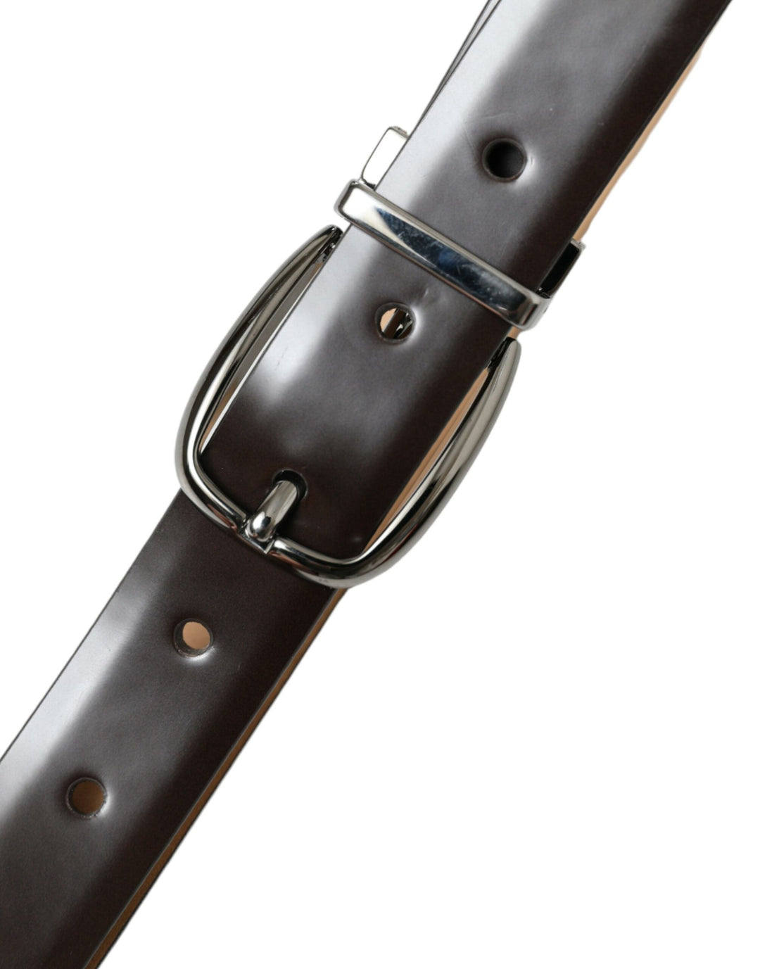 Dolce & Gabbana Elegant Dark Brown Leather Belt