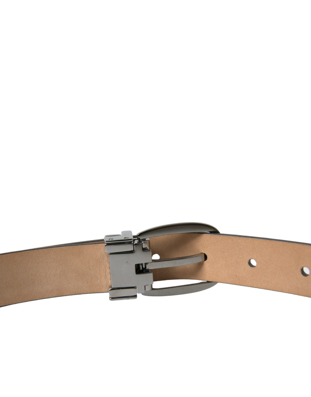 Dolce & Gabbana Elegant Dark Brown Calf Leather Belt