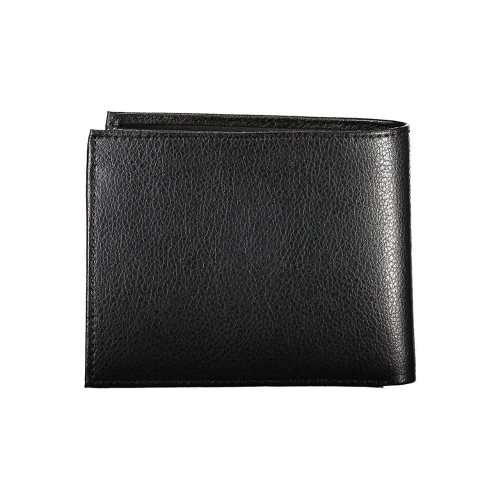 Guess Jeans Chic Black Leather Dual-Compartment Wallet