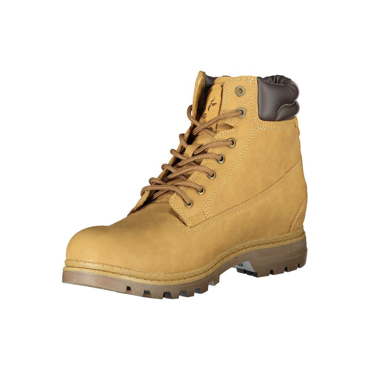 Carrera Vibrant Yellow Lace-Up Fashion Boots