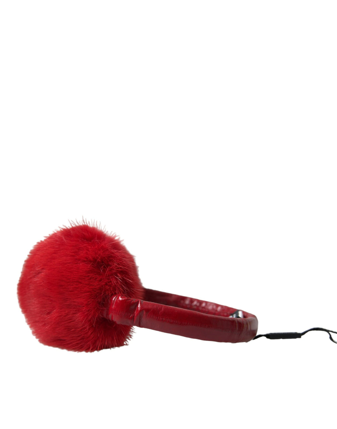 Dolce & Gabbana Red Mink Fur Elegance Ear Muffs