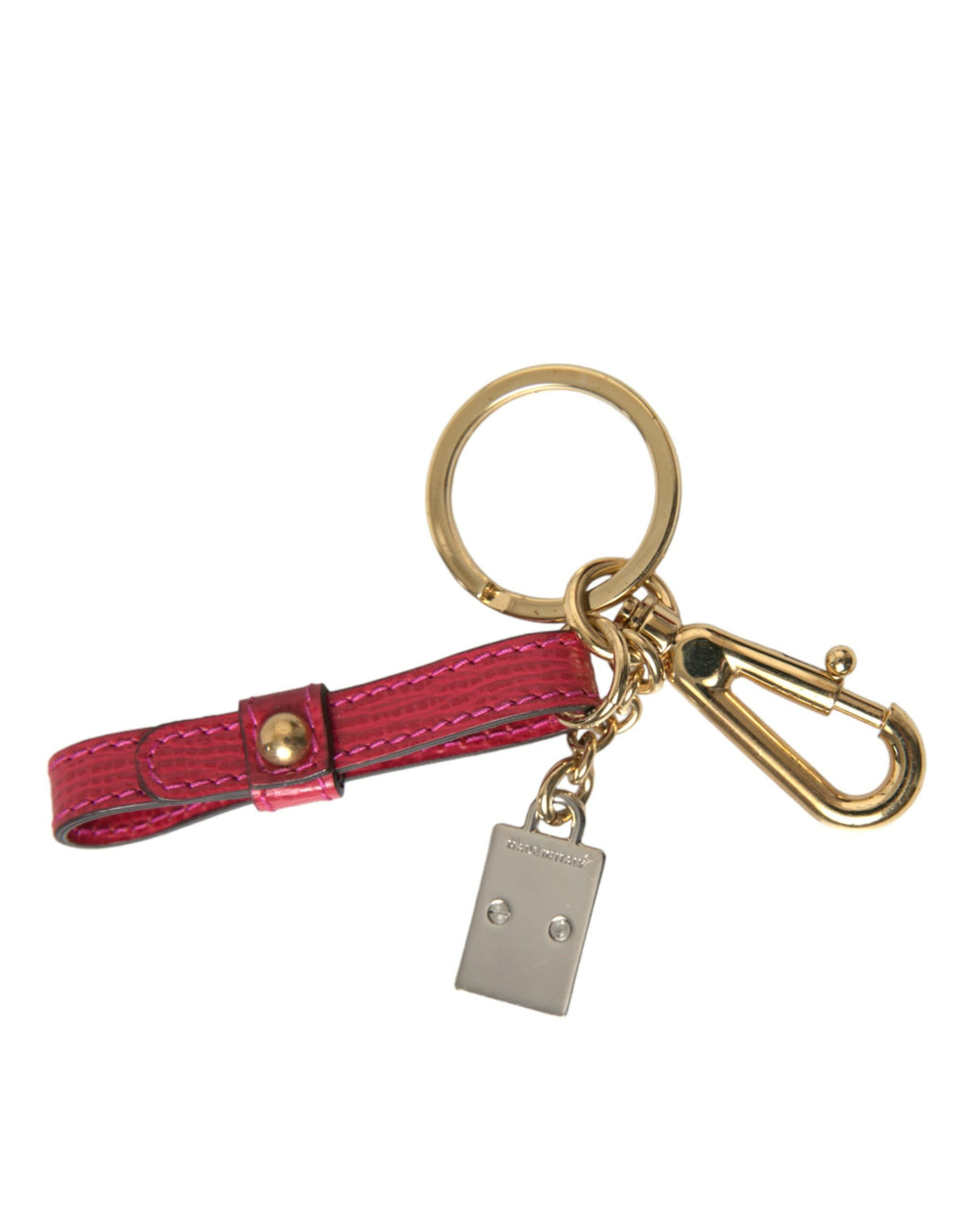 Dolce & Gabbana Stunning Red Leather Keychain