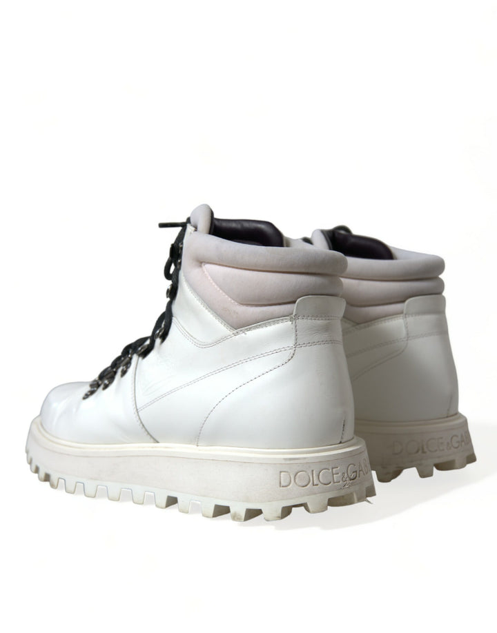 Dolce & Gabbana Pristine White Italian Ankle Boots