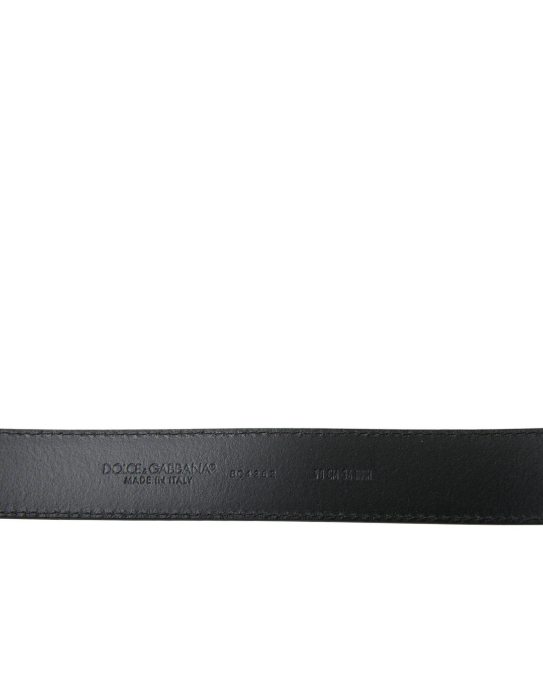 Dolce & Gabbana Black Leather Silver Metal Buckle Belt Men