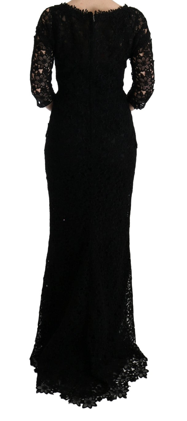 Dolce & Gabbana Elegant Black Sheath Dress with Silk Lining